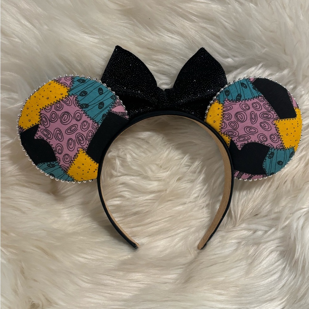 Sally Colorful Patchwork Mouse Ears Headband - image 2